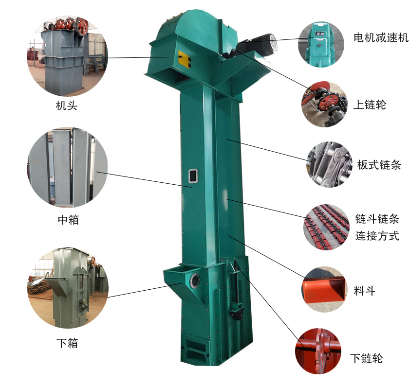 板鏈斗式提升機結構