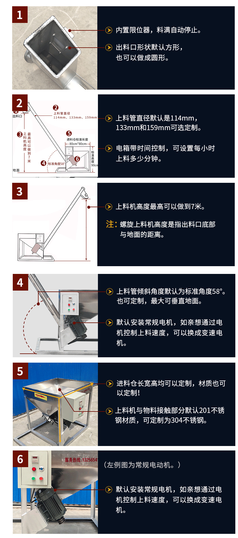 移動式螺旋輸送機細節